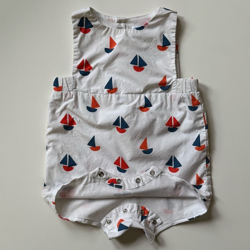 Jacadi Baby Unisex Sailboat Romper - Size 12M - Picture 5 of 16